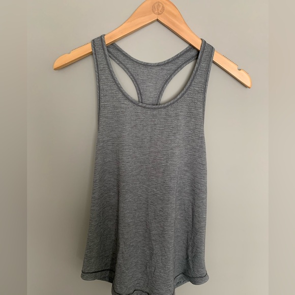 EUC 💖 Lululemon Long Distance Tank Heathered Black / Black - Picture 5 of 6